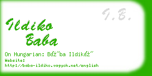 ildiko baba business card